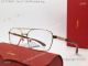 High-end Replica Cartier Santos Silver Eyeglasses Wooden leg EYE00057 (2)_th.jpg